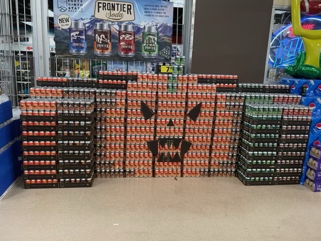 pumpkin soda display